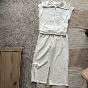 Cream Two-Piece Lounge Set